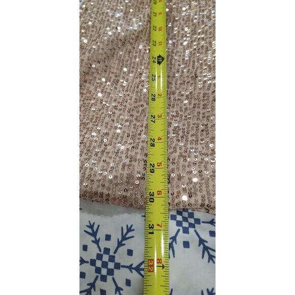 Saints and Hearts Blazer Dress Pink w Gold Sequins NWT Size L - Picture 15 of 15